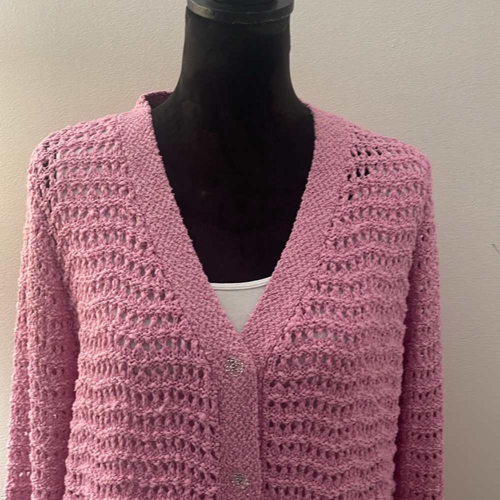 Pink Lulus Crochet Cardigan Sweater - Picture 8 of 8